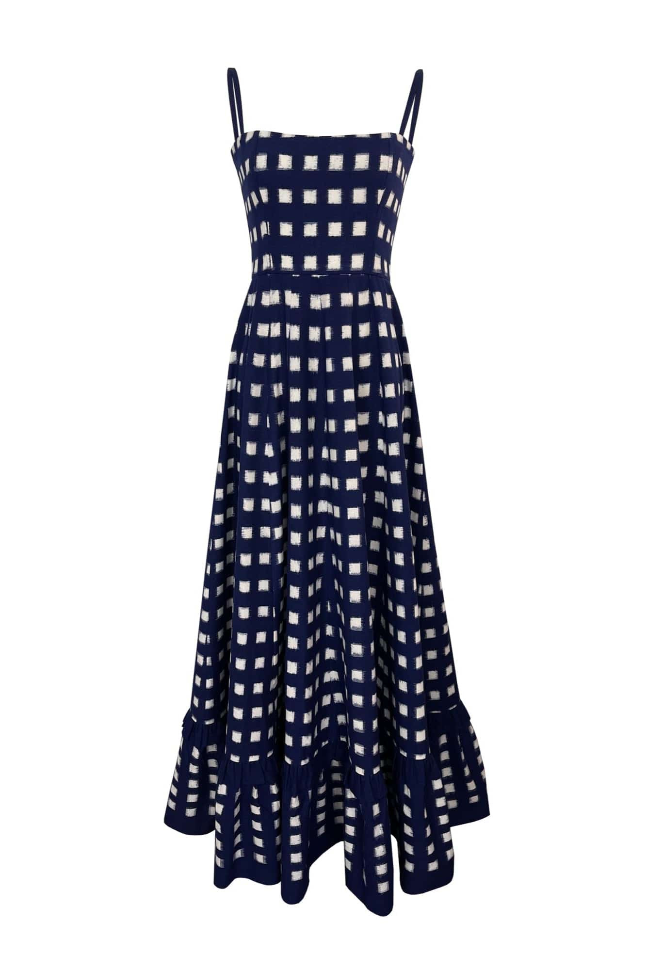 Navy Blue Checkmate Dress | Modatrova