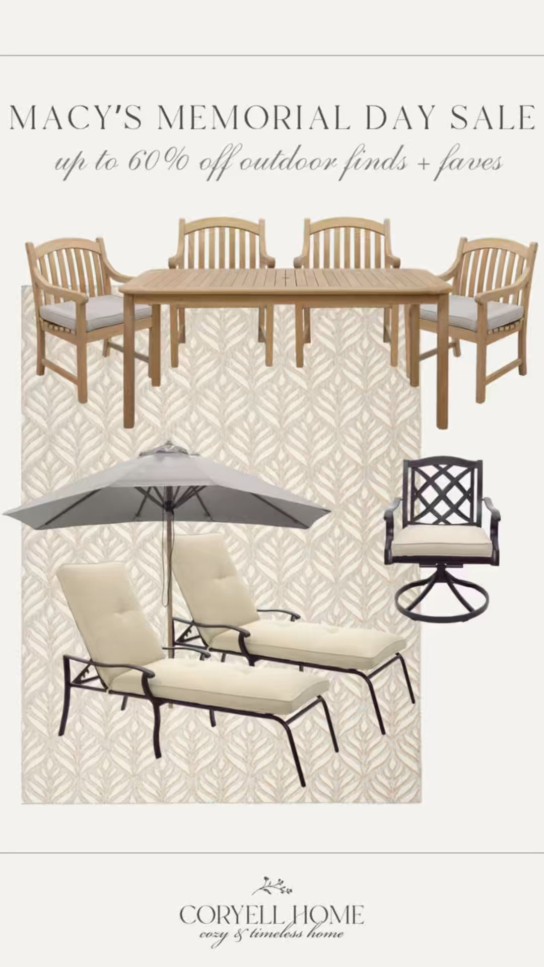 Now until June 1st @Macys  Memorial Day sale is live with savings of 20-60% on furniture, mattresses, & rugs! (Exclusions apply). From warm neutral furniture favorites to timeless outdoor pieces, they have a wide selection to refresh any space and at great deals! 👏🏻 #macyspartner

Make sure to check out Hotel Collections mattresses 40-60% off plus choose between a free boxspring or adjustable base. 

The Frandlyn furniture collection has some STUNNING warm and beautifully detailed dining tables and more for 50% off!

@Shop.LTK #liketkit