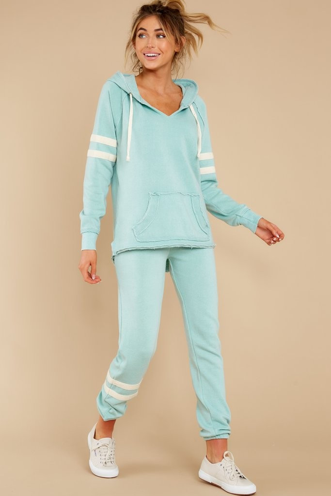 Meet Me At The Bleachers Island Mint Hoodie | Red Dress 