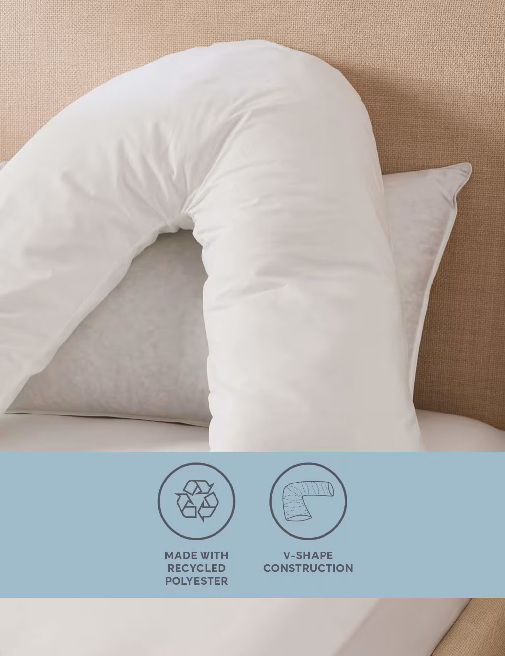 V-Shaped Medium Pillow with Pillowcase | Marks & Spencer (UK)