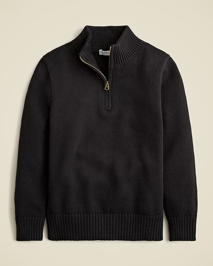 Kids' heritage cotton quarter-zip sweater | J. Crew US