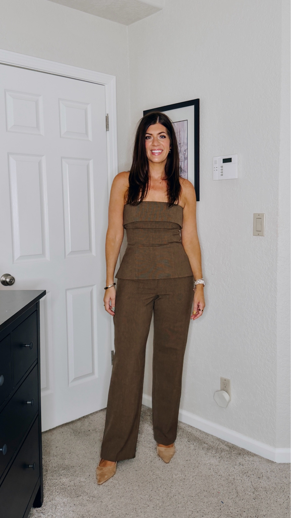 In an 8 top and 10 pants

#LTKMidsize #LTKTall #LTKWorkwear