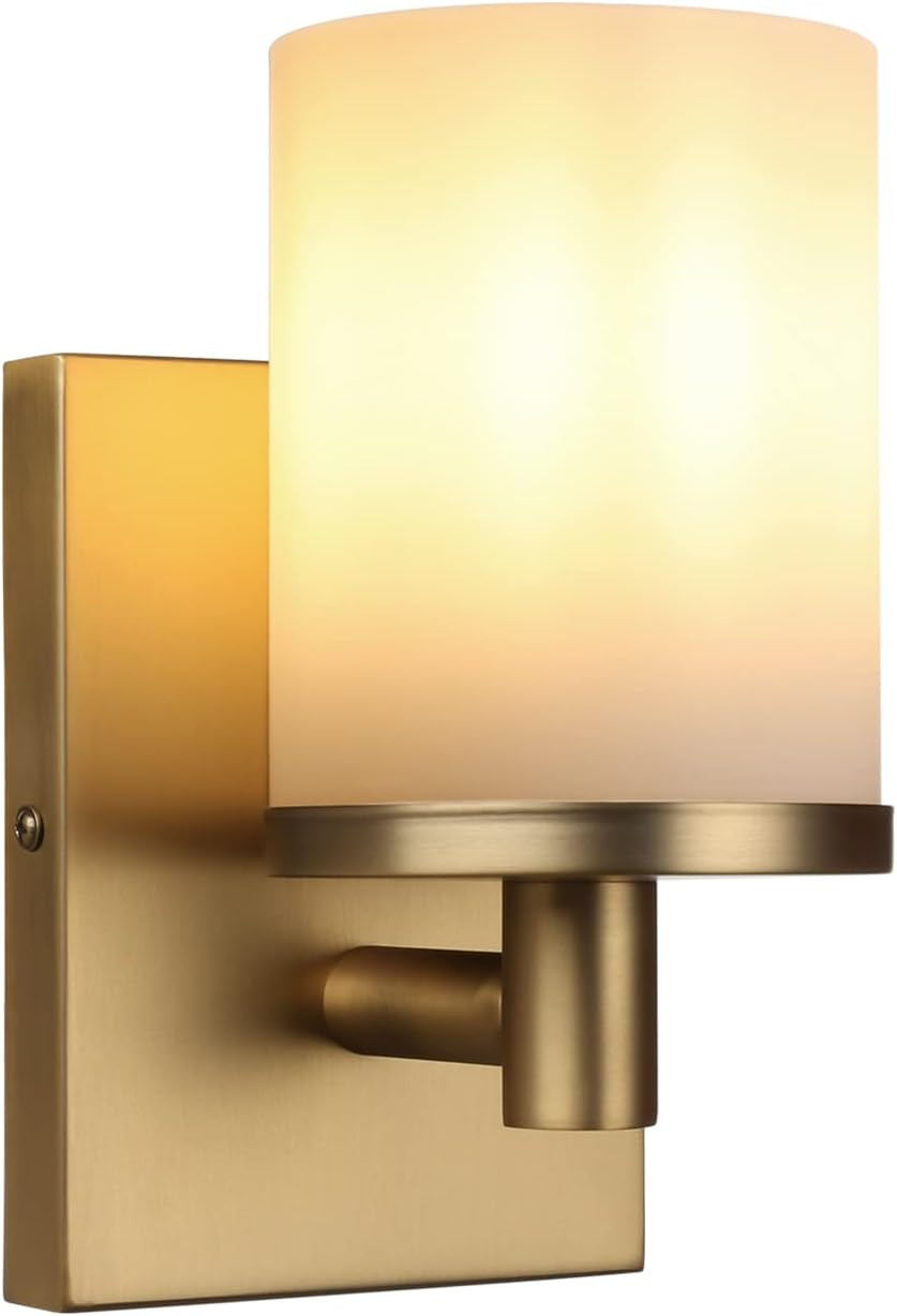 Pathson Vintage 1 Light Wall Light, Industrial Bathroom Vanity Light, Indoor Wall Sconce with Fro... | Amazon (US)