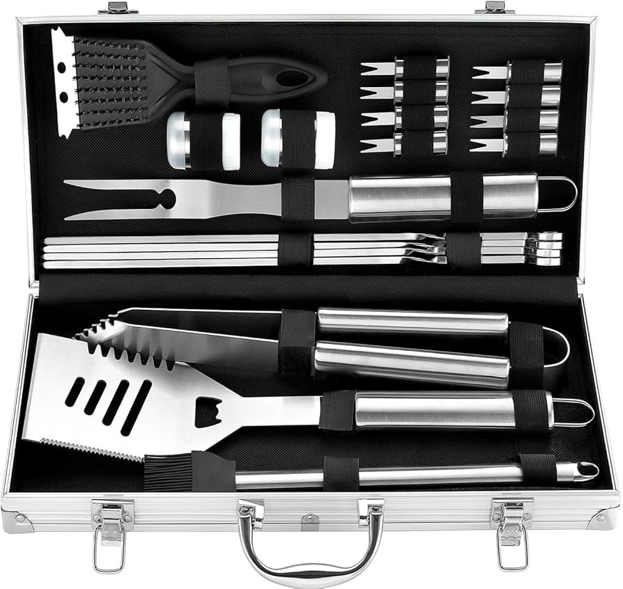 ROMANTICIST 20pc Heavy Duty BBQ Grill Tool Set in Case - The Very Best Grill Gift on Birthday Wed... | Amazon (US)