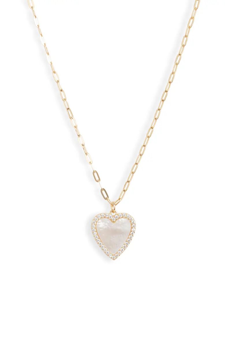 Argento Vivo Mother-of-Pearl Heart Pendant Necklace | Nordstrom