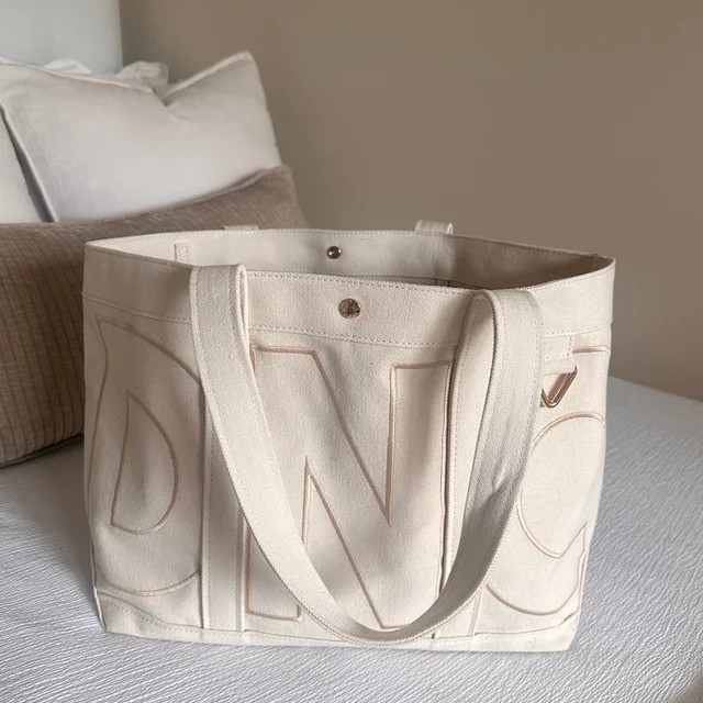 Custom Alpha Tote - Natural Sand | BaubleBar
