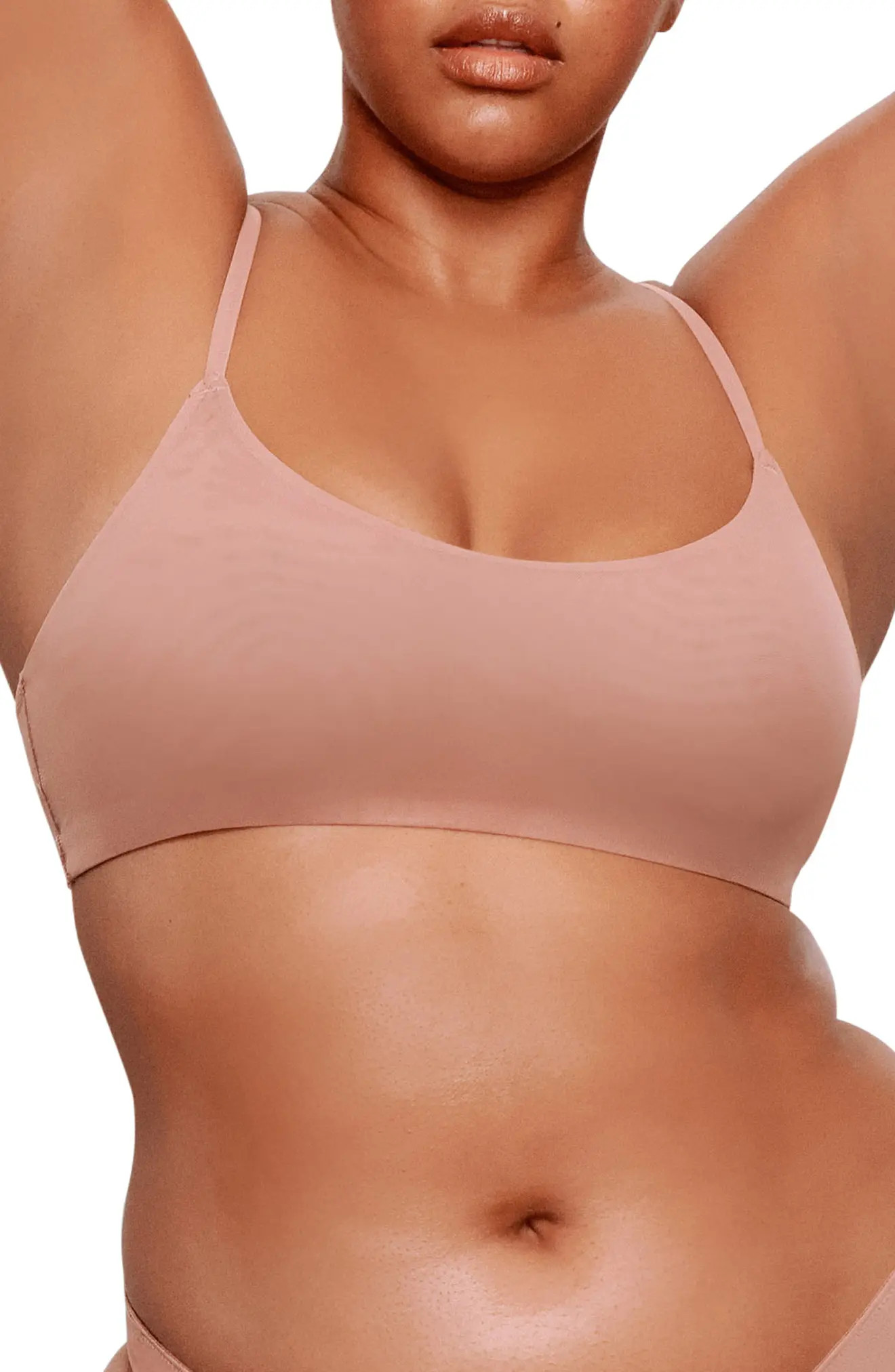SKIMS Mesh Scoop Bralette, Size 3 X in Rose Clay at Nordstrom | Nordstrom