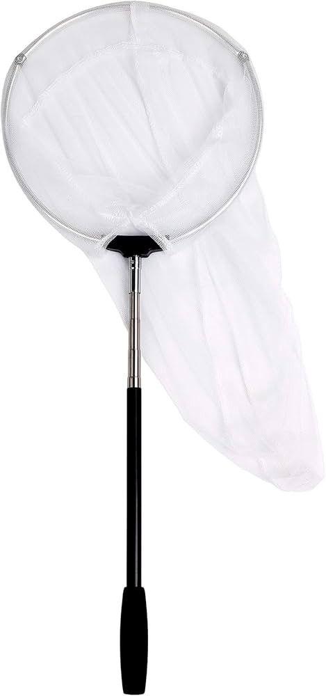 RESTCLOUD Insect and Butterfly Net with 12" Ring, 24" Net Depth, Handle Extends to 59 Inches (10"... | Amazon (US)