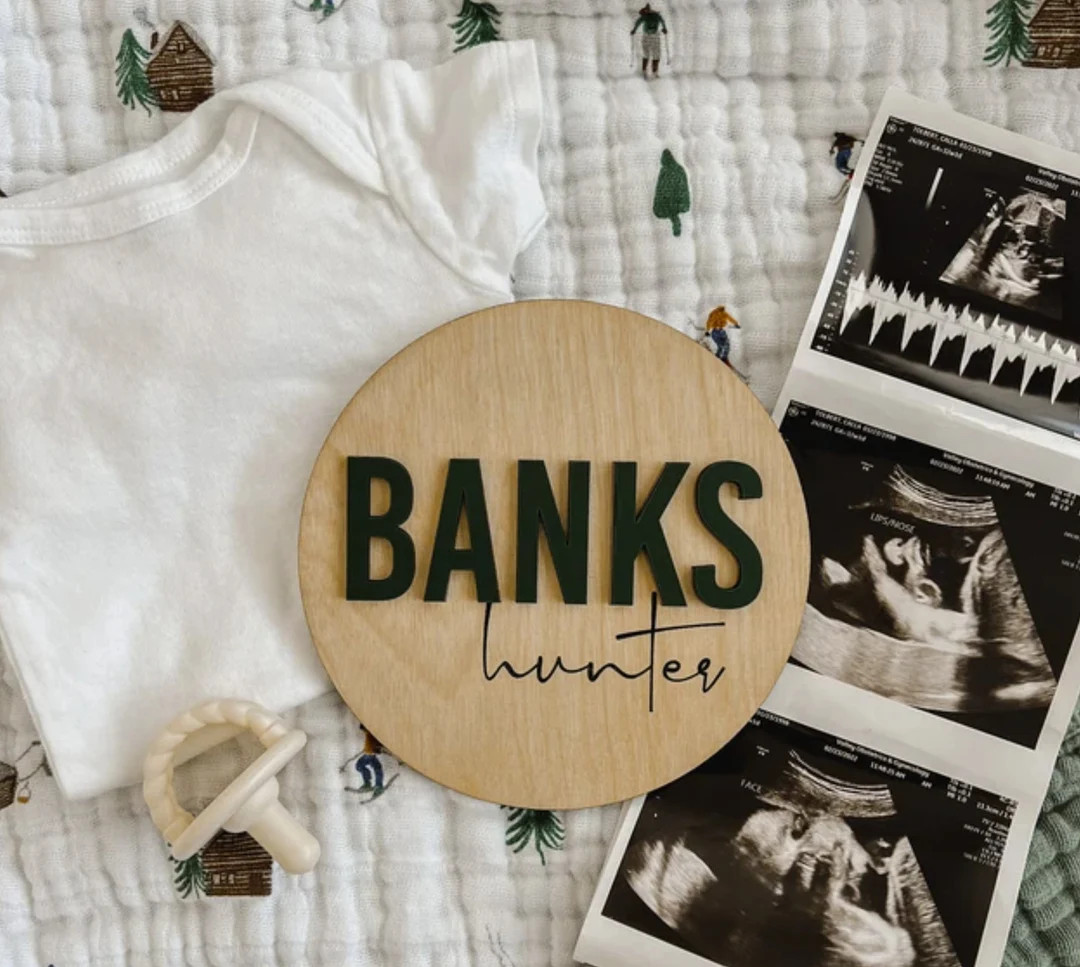 Name Plate for Baby Baby Birth Announcement Sign Wooden Baby - Etsy | Etsy (US)