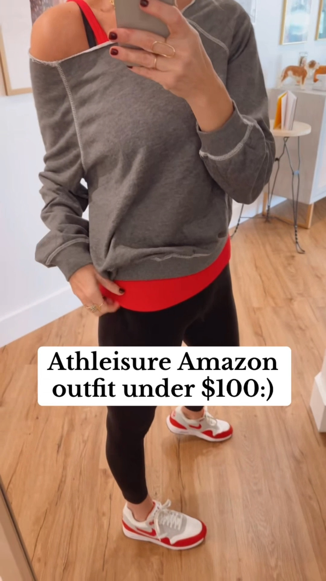 Obsessed with Amazon #LuluLemon legging dupes + off the shoulder crew and tank under $100! #amazonfinds #athleisureoutfit #nikeairmax  

#LTKFindsUnder100 #LTKStyleTip #LTKOver40