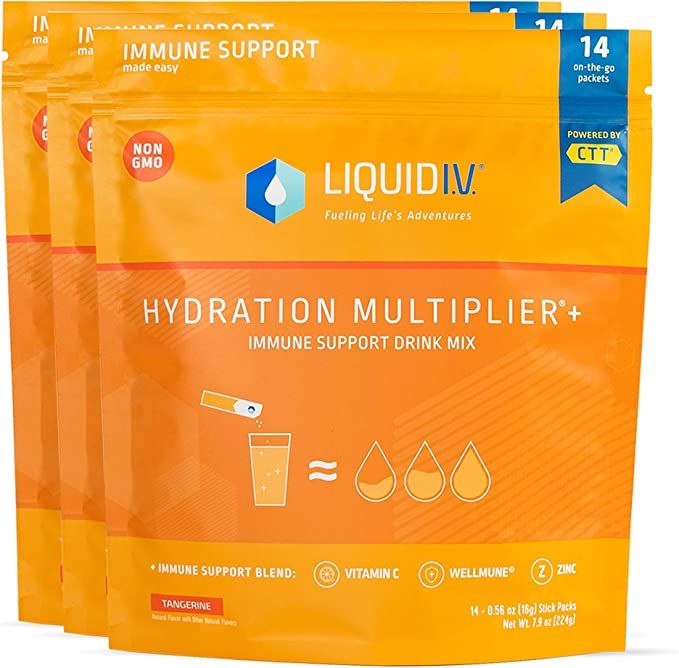 Liquid I.V. Hydration Multiplier + Immune Support, Easy Open Packets, Fresh Tangerine Flavor | 42... | Amazon (US)