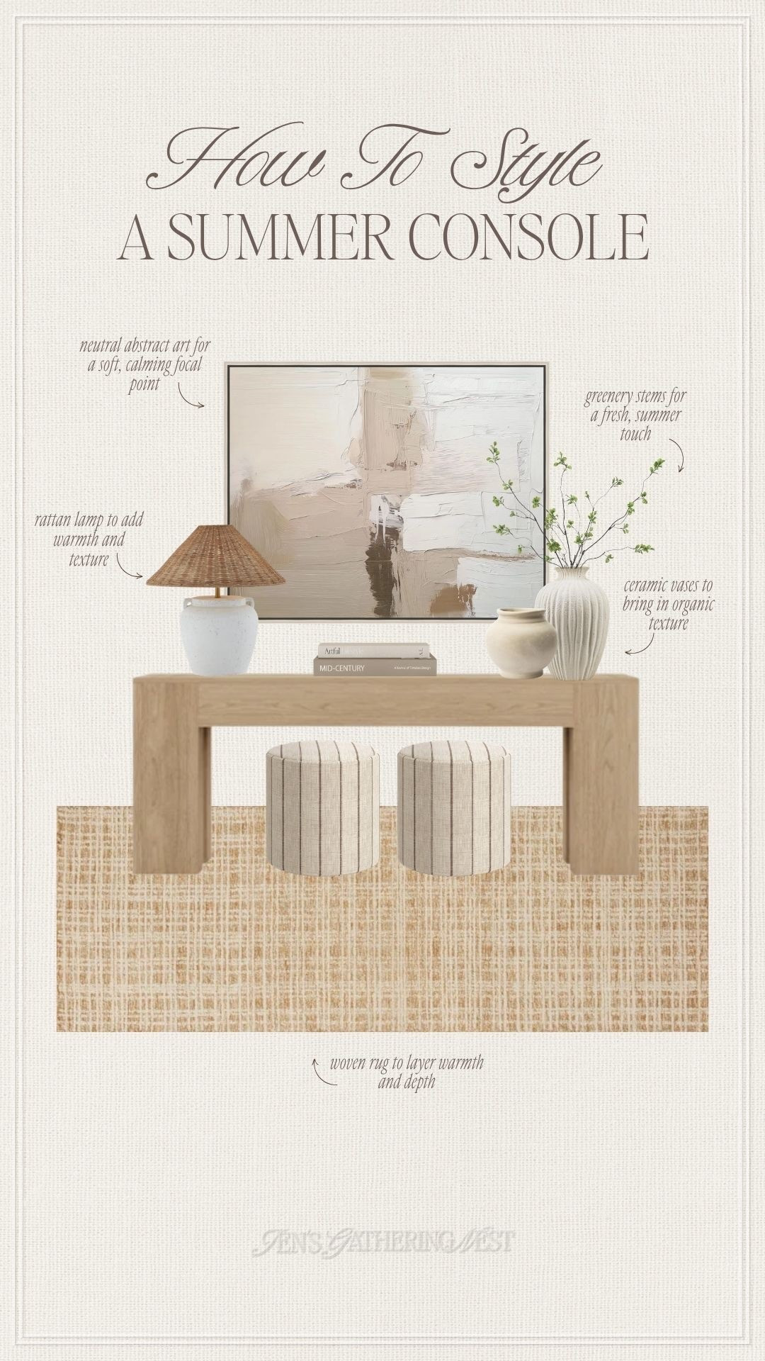 Console table styling. 🌿 A beautifully styled space with soft neutrals, warm textures and effortless details that instantly elevate your home.

#roominspo #styledspace #homedecor #neutralhome #interiorinspo #organicmodern #cozyhome #homestyling #designinspo #entryway #emptycorner #livingroom #hallway #decortips

#LTKHome #LTKSeasonal #LTKHome