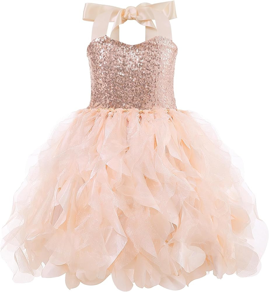Suppromo Tutu Dress for Girls Sparkly Sequin Tulle Princess Birthday Party Prom Outfit Toddler Gi... | Amazon (US)