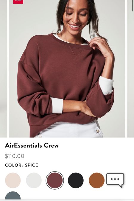 Our favorite spanx air essential pullover now comes in a crew neck version!!! 

#LTKstyletip #LTKFind
