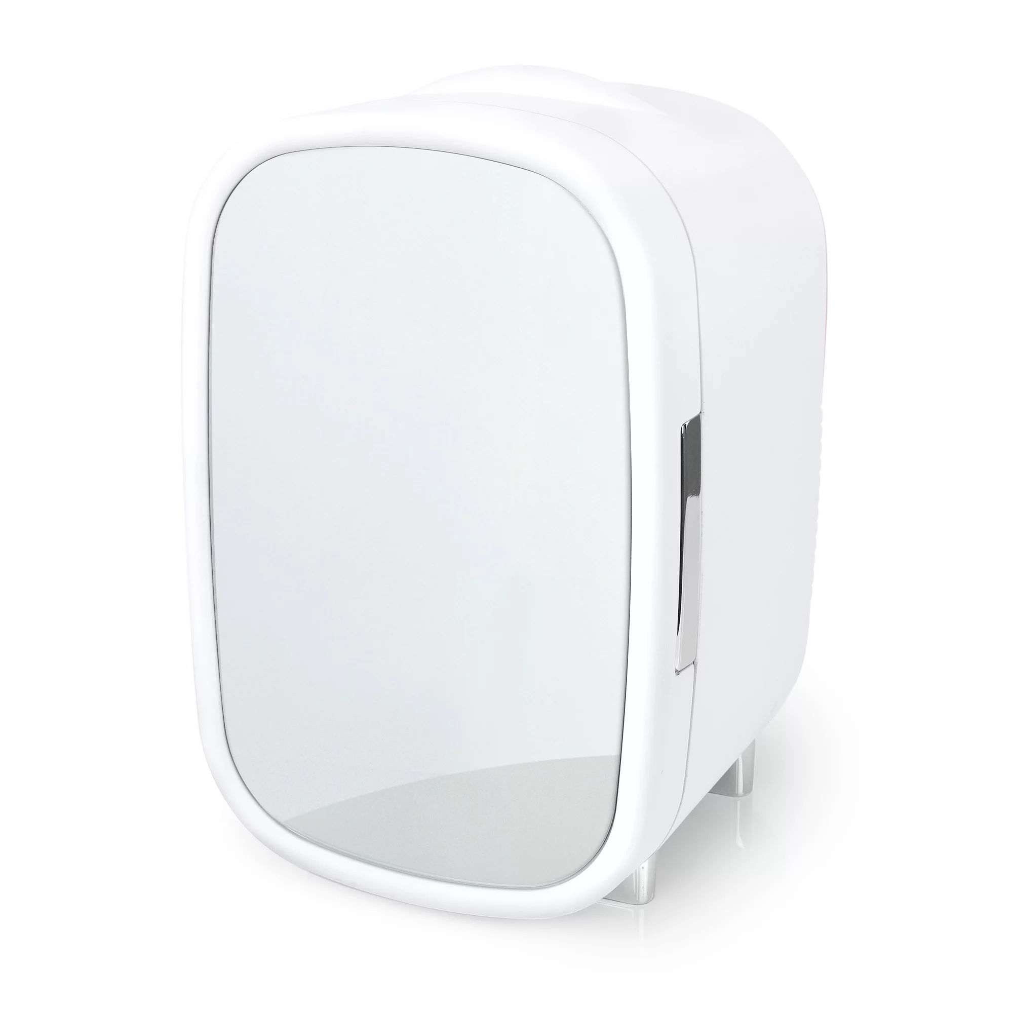 Personal Chiller Cosmetic Mini Fridge with Mirror Door for Vanity, White - Walmart.com | Walmart (US)