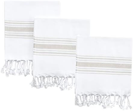 Hand Towels for Bathroom (Set of 3) Boho Turkish Kitchen Towels, Decorative Farmhouse Towels for ... | Amazon (US)