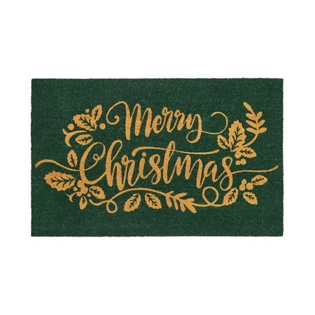 My Texas House Green Merry Christmas Outdoor Coir Mat, 30"x48" | Walmart (US)