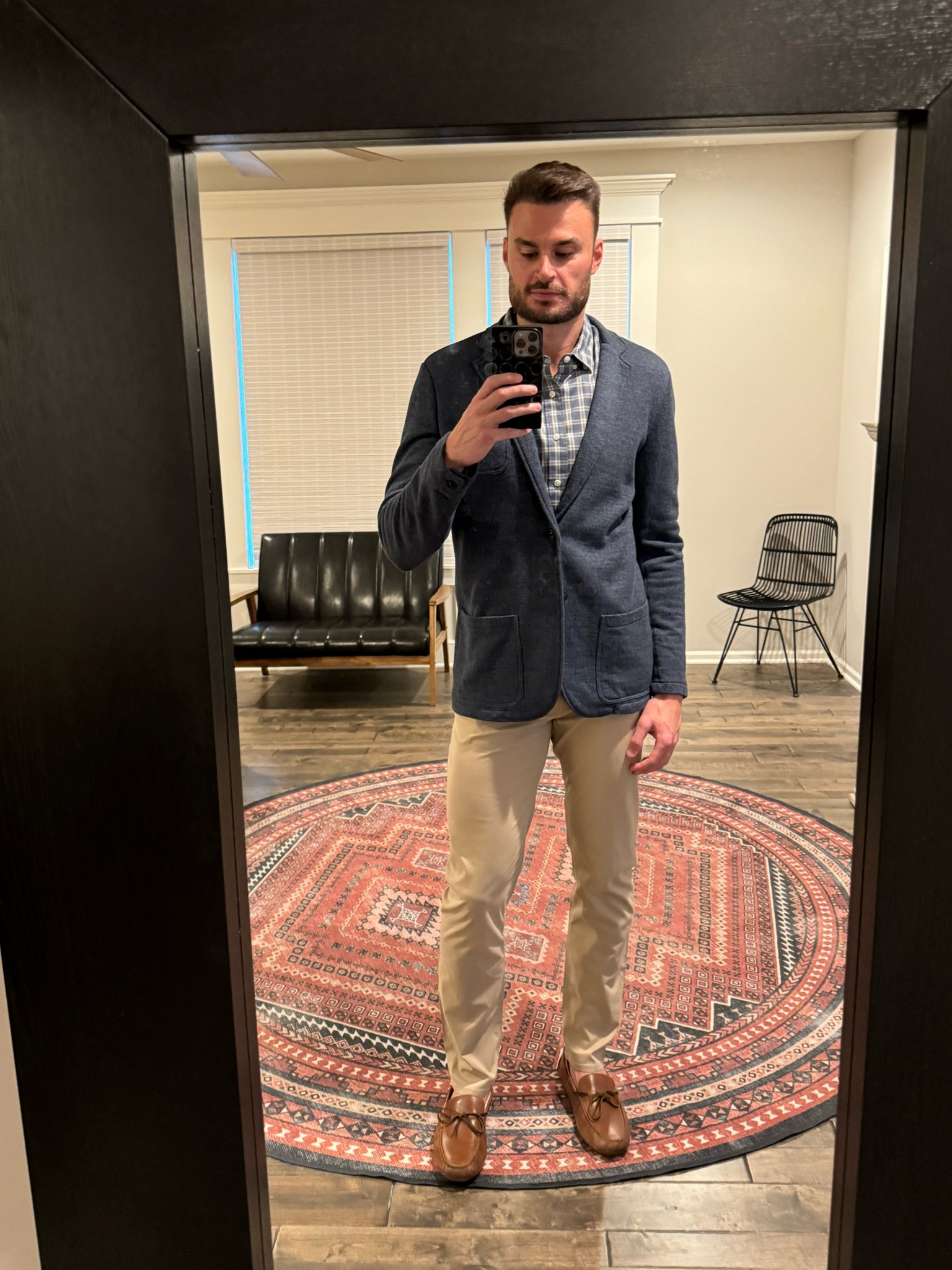 OOTD business casual. I’m 6’4 and 200 lbs. I wear a LT Blazer, 32x34 pant and LT button down shirt. These are all Faherty products. Love how comfy their movement line is! 

#LTKstyletip #LTKworkwear #LTKmens