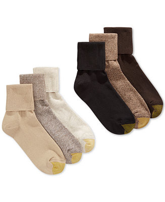 Gold Toe Women's 6-Pack Casual Turn Cuff Socks - Macy's | Macy's