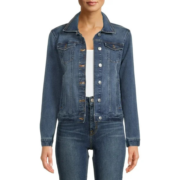 Time and Tru Women's Denim Jacket - Walmart.com | Walmart (US)