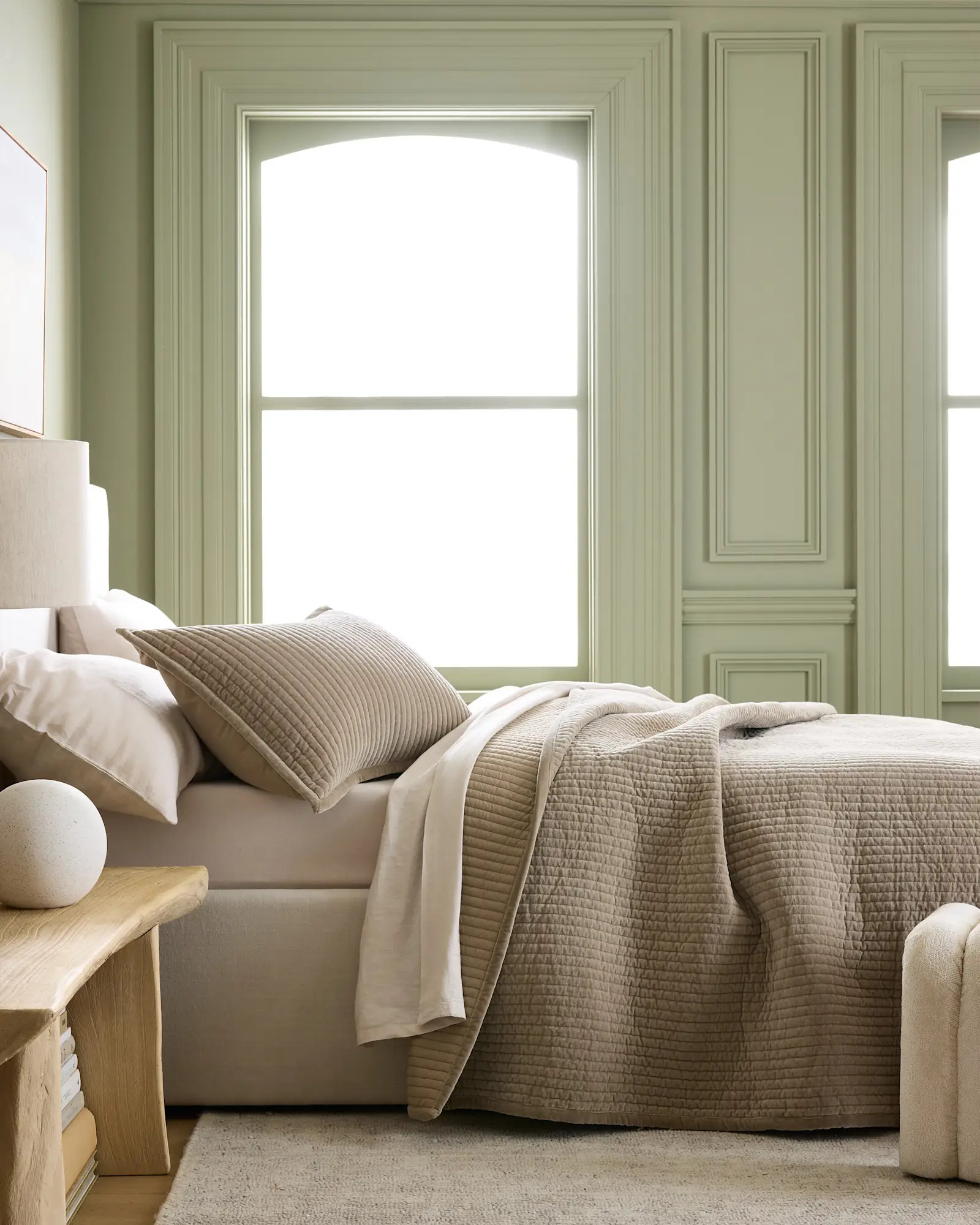 Cotton Velvet Channel Quilt Set | Quince