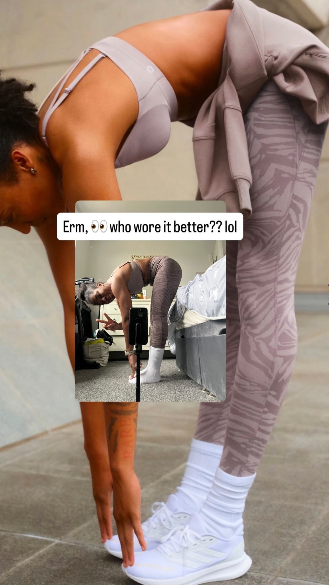 Who wore it better? Answers in the comments pls lol 

Fitness, workout gear, leggings, sports bra, medium impact sports bra, athleisure, crew socks, white socks, 

#LTKuk #LTKfitness