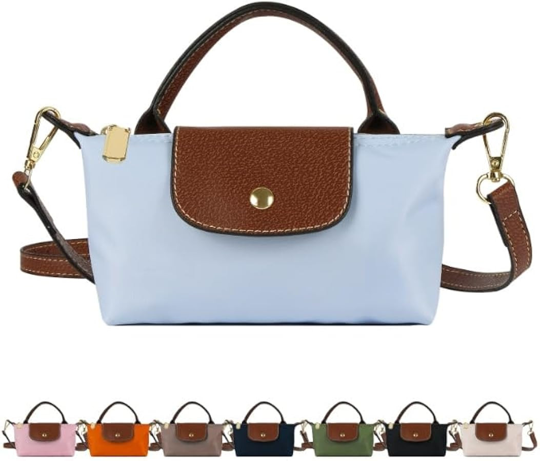 Bolsos cruzados negros mini para mujer, bolsos de mano con bandolera ajustables de moda para comp... | Amazon (US)