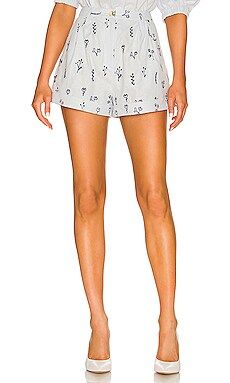Something Navy Embroidered Tailored Shorts in Blue Combo from Revolve.com | Revolve Clothing (Global)