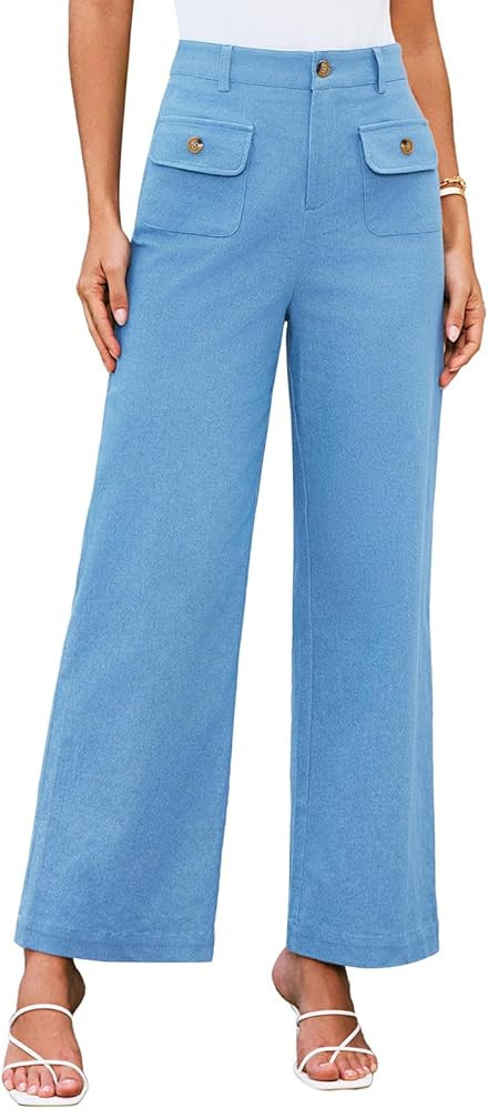 GRACE KARIN Women Wide Leg Pants High Waist Stretchy Pants Dressy Business Work Casual Trousers w... | Amazon (US)