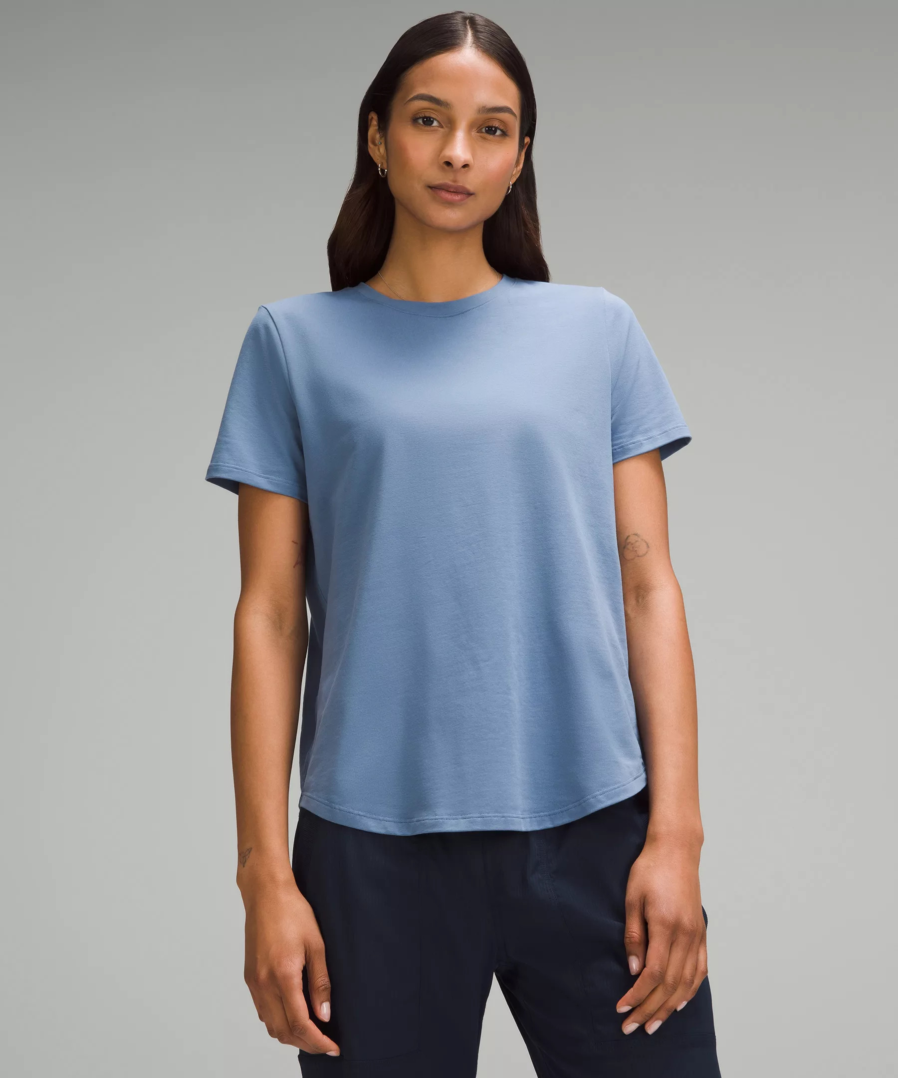 Love Curved-Hem Crewneck T-Shirt | Women's Short Sleeve Shirts & Tee's | lululemon | Lululemon (US)