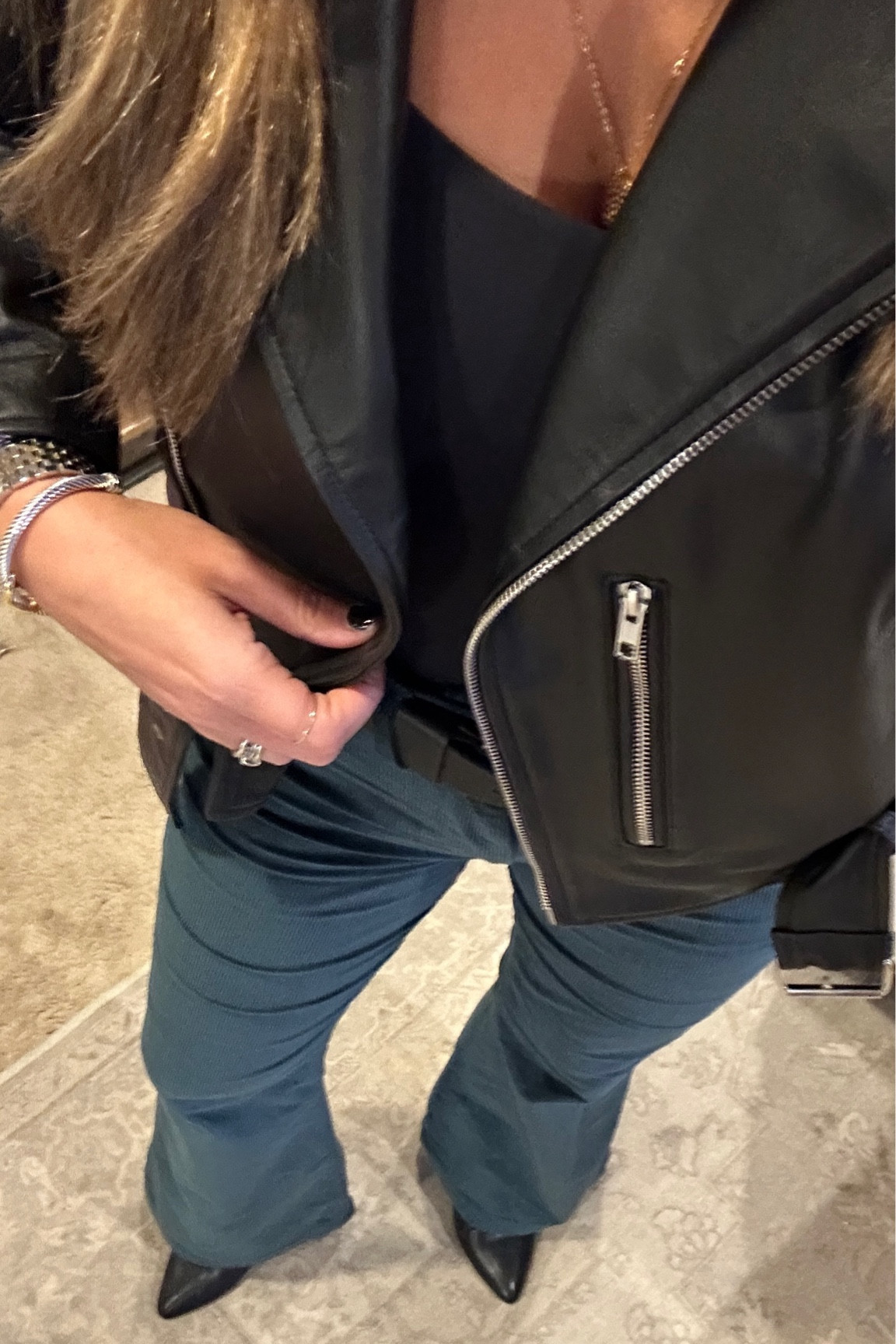 Leather jacket + cords. Holiday outfit! Use code LETSGO for 30% off outfit and copy code here to stack on top! Ends tomorrow! 

Wearing TTS in pants. Shirt size medium. Wearing a small in jacket (not on sale).

Follow for more! Xx

#LTKSeasonal #LTKstyletip #LTKHolidaySale