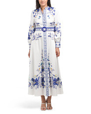 Long Sleeve Floral Maxi Dress | TJ Maxx