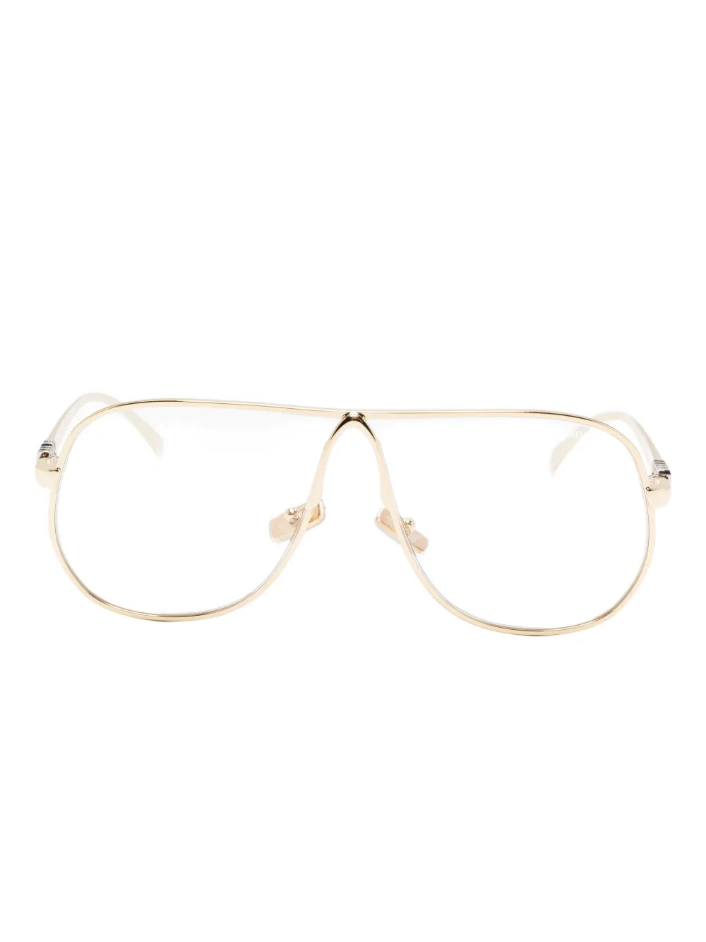 Miu Miu Eyewear Lunettes De Vue à Monture Ovale | Or | FARFETCH FR | Farfetch Global