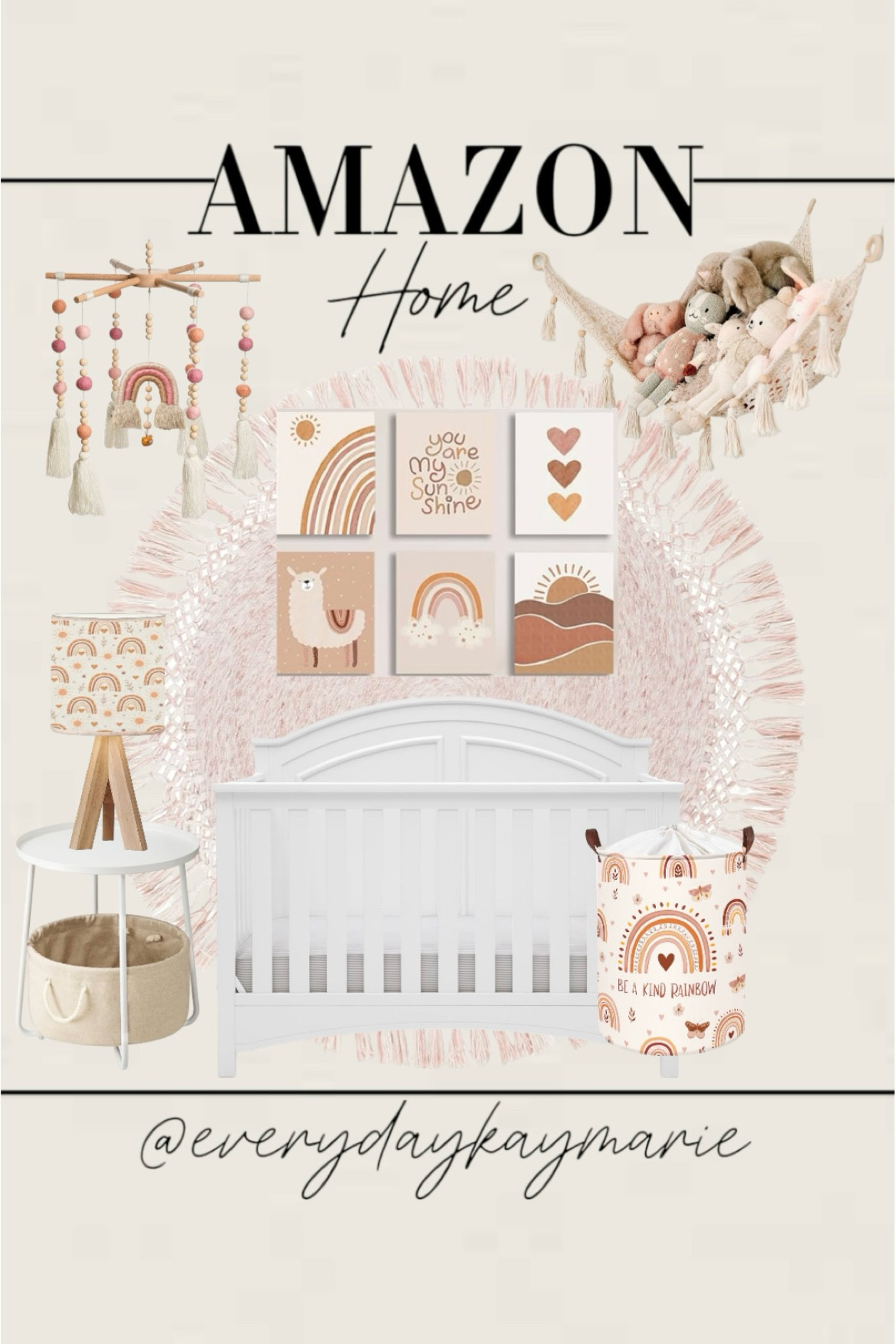 Nursery room pieces I’m loving 💕 

Baby crib, wall decor, area rug, table lamp, rainbow decor, baby girl room, Boho nursery

#LTKFindsUnder100 #LTKHome #LTKBaby