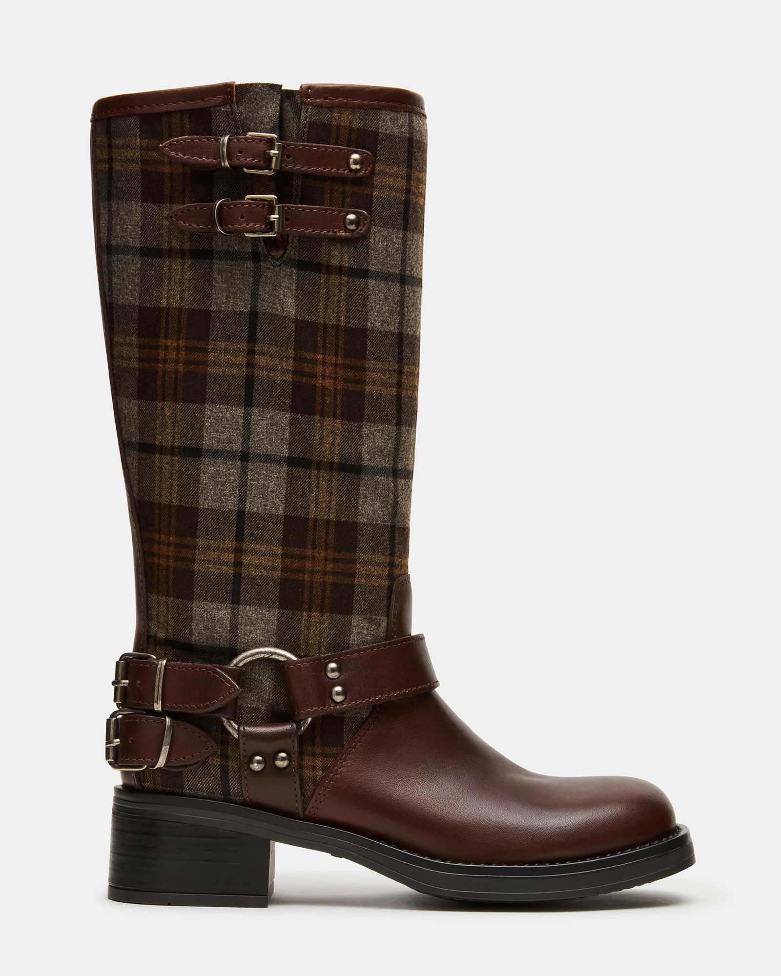 ASTOR Flannel Brown Multi Knee-High Women's Boot | Steve Madden (US)