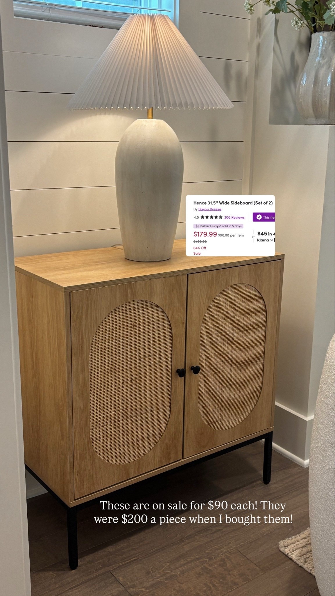 Wayfair sideboard cabinets on sale! I love these in my living room 🤍