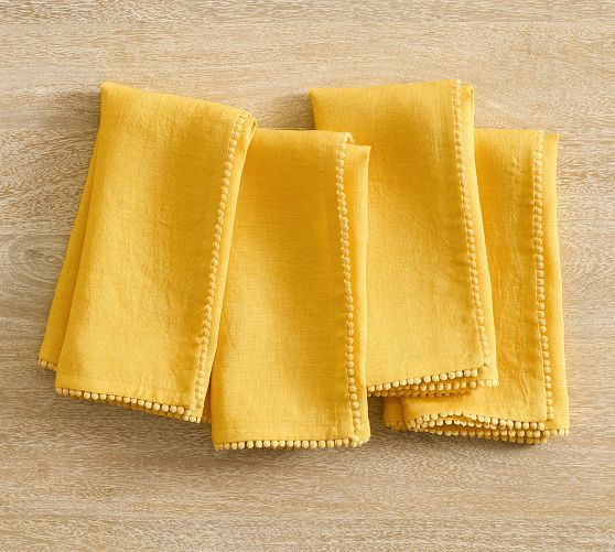 Monique Lhuillier Signature Napkins - Set of 4 | Pottery Barn (US)