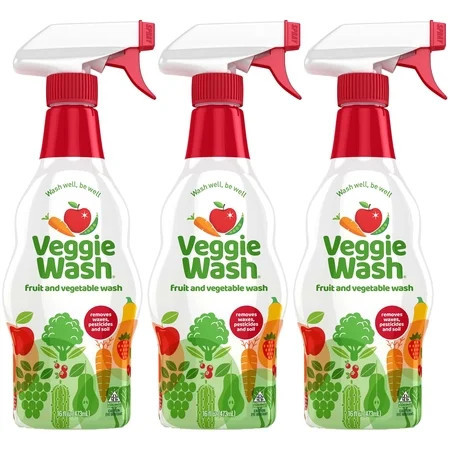 Veggie Wash Fruit & Vegetable Wash, Produce Wash and Cleaner, 16-Fluid Ounce, Pack of 3 | Walmart (US)