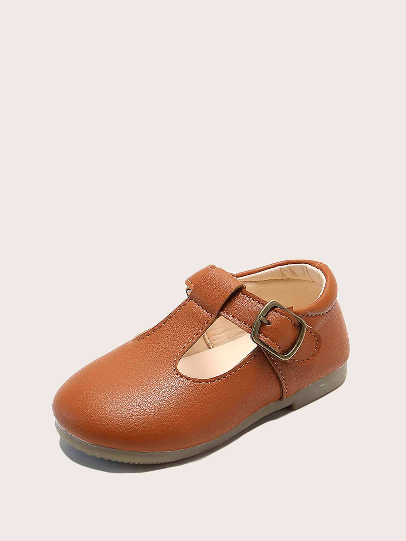 Toddler Girls Minimalist T Strap Flats | SHEIN