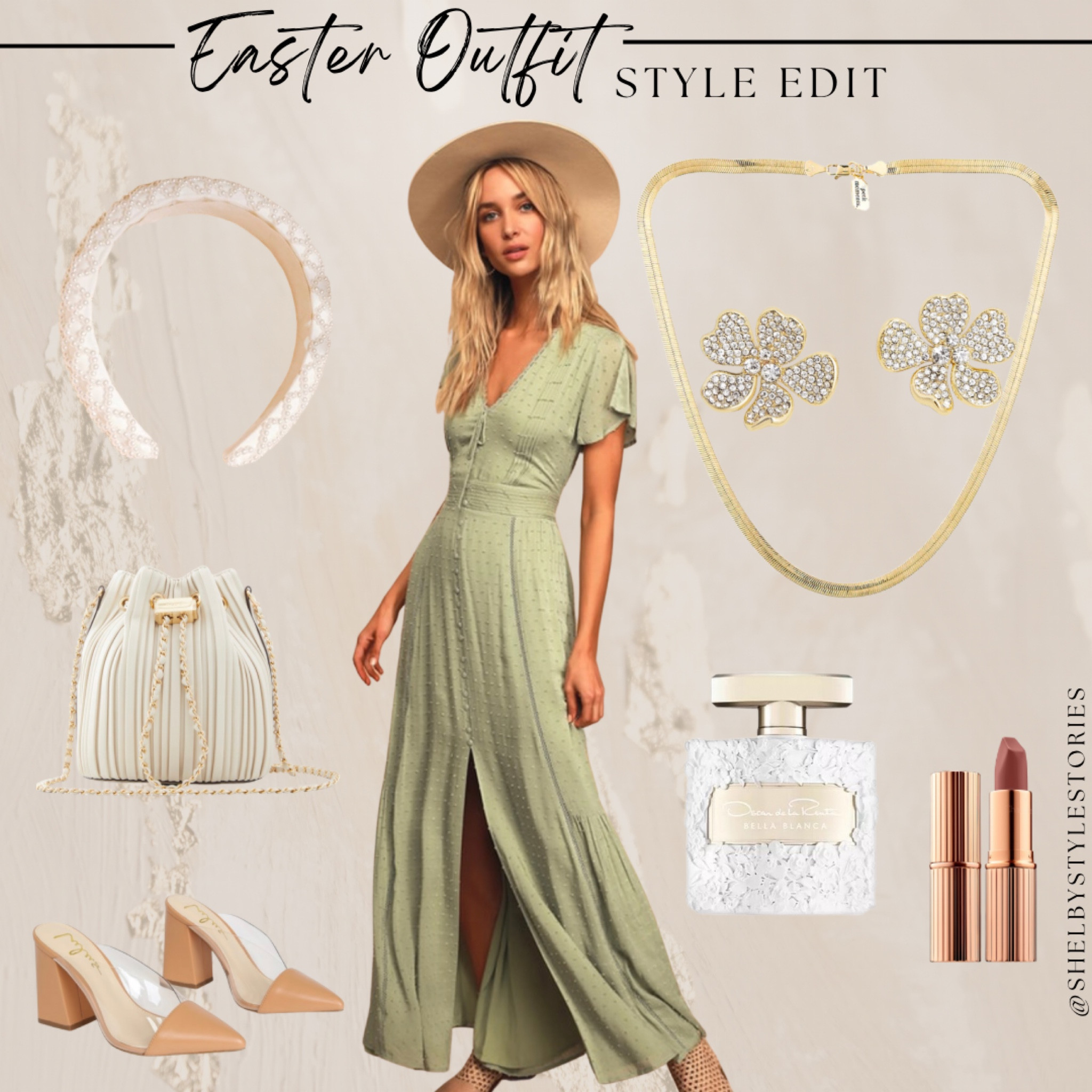 Style Edit: Easter Dress! This beautiful sage maxi dress can easily be dressed up or down. For Easter opt for more delicate accessories. For a more casual look, pair with a hat and some boots! Baublebar jewelry is 25% off right now with code SPRING25!

#LTKSeasonal #LTKunder100 #LTKsalealert