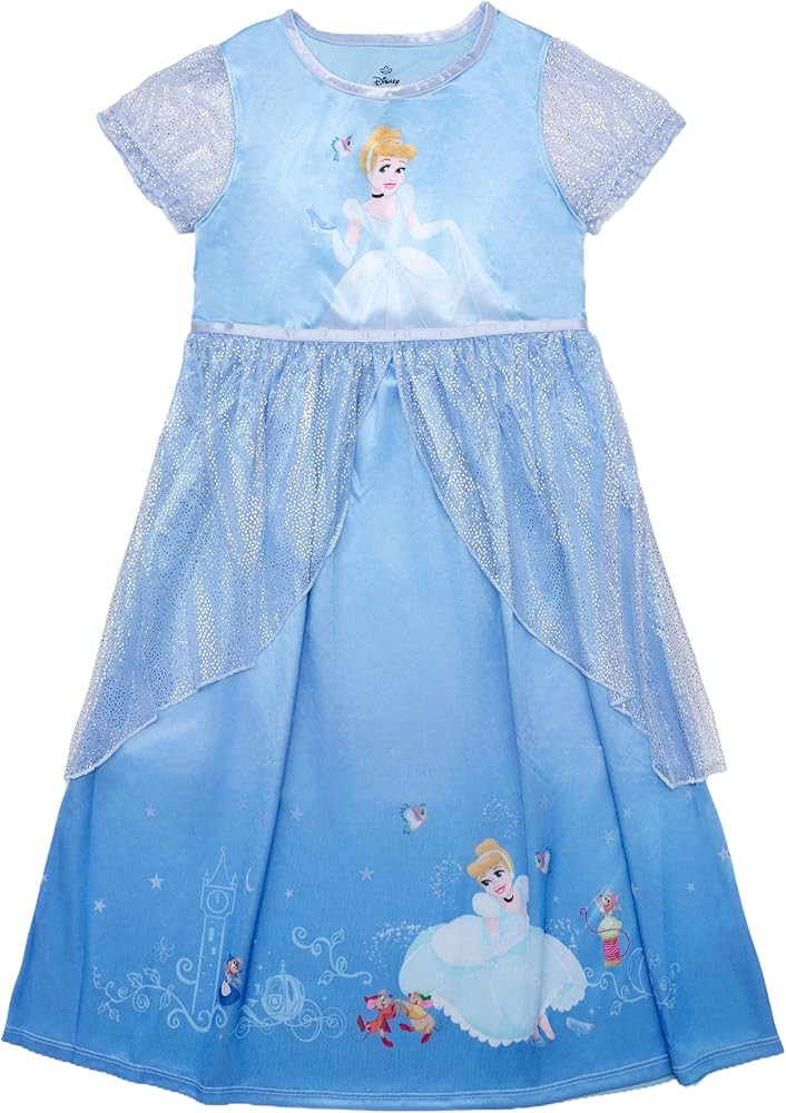 Disney Girls' Princess Dress Nightgown, Fantasy Gown, Soft & Cute Pajamas for Kids | Amazon (US)