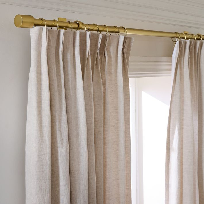 Pleated European Flax Linen Curtain | West Elm (US)