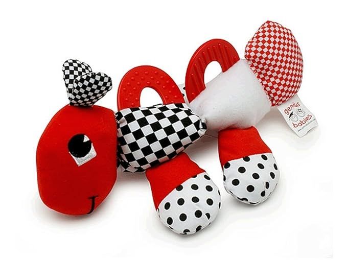 Baby's First Caterpillar Pal - Black, White & Red Teether Toy | Amazon (US)