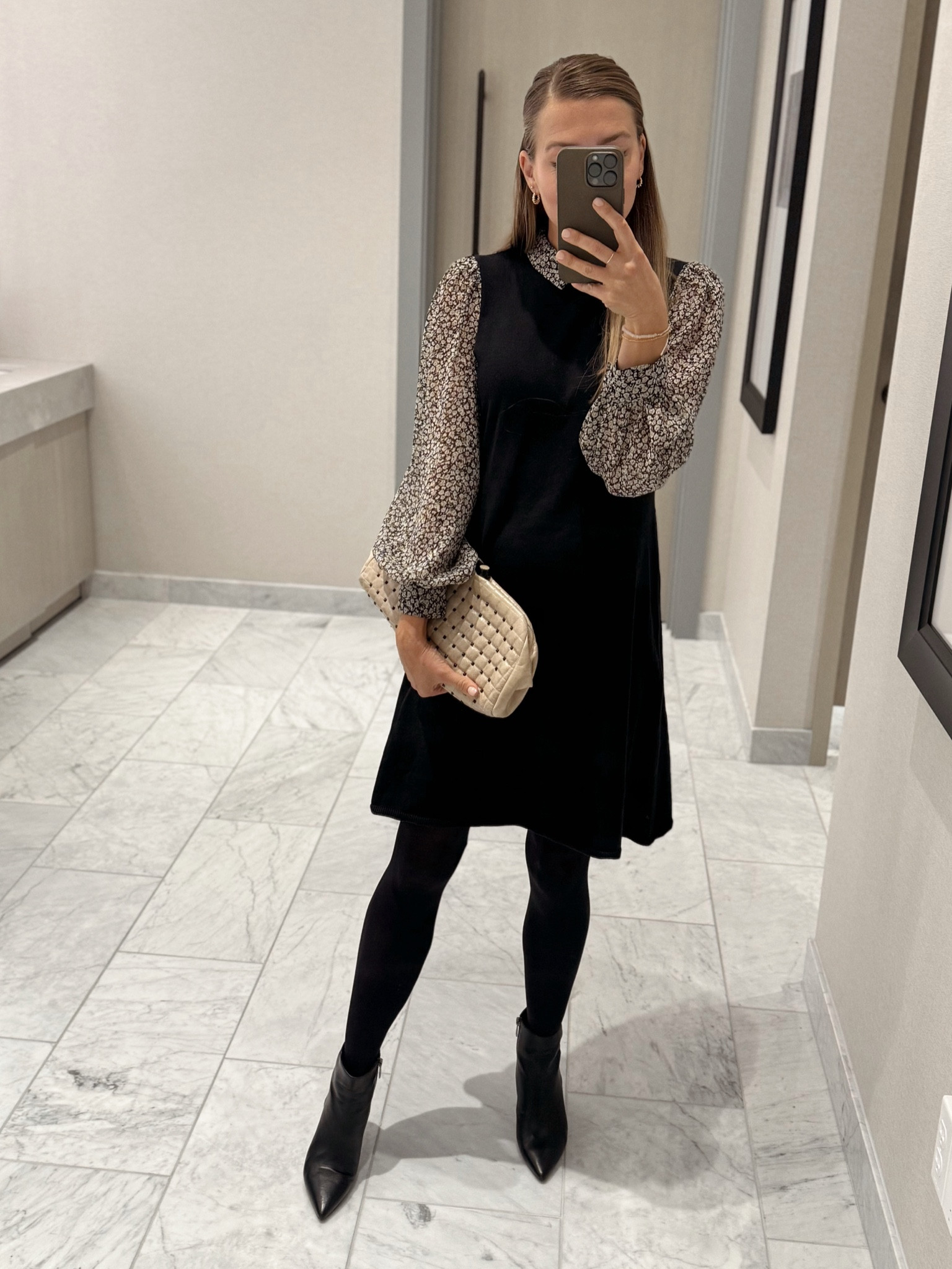 Printed collar and sleeves, color block a line black cocktail dress. Simple black elegant date night dress.

#LTKsalealert #LTKstyletip #LTKbeauty