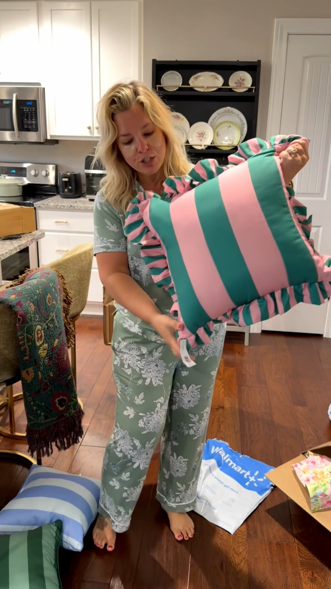 These Walmart throw pillows blew my mind bc they look so much like the Anthropologie version!! 

#LTKHome