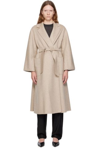 Max Mara - Beige Ludmilla Coat | SSENSE