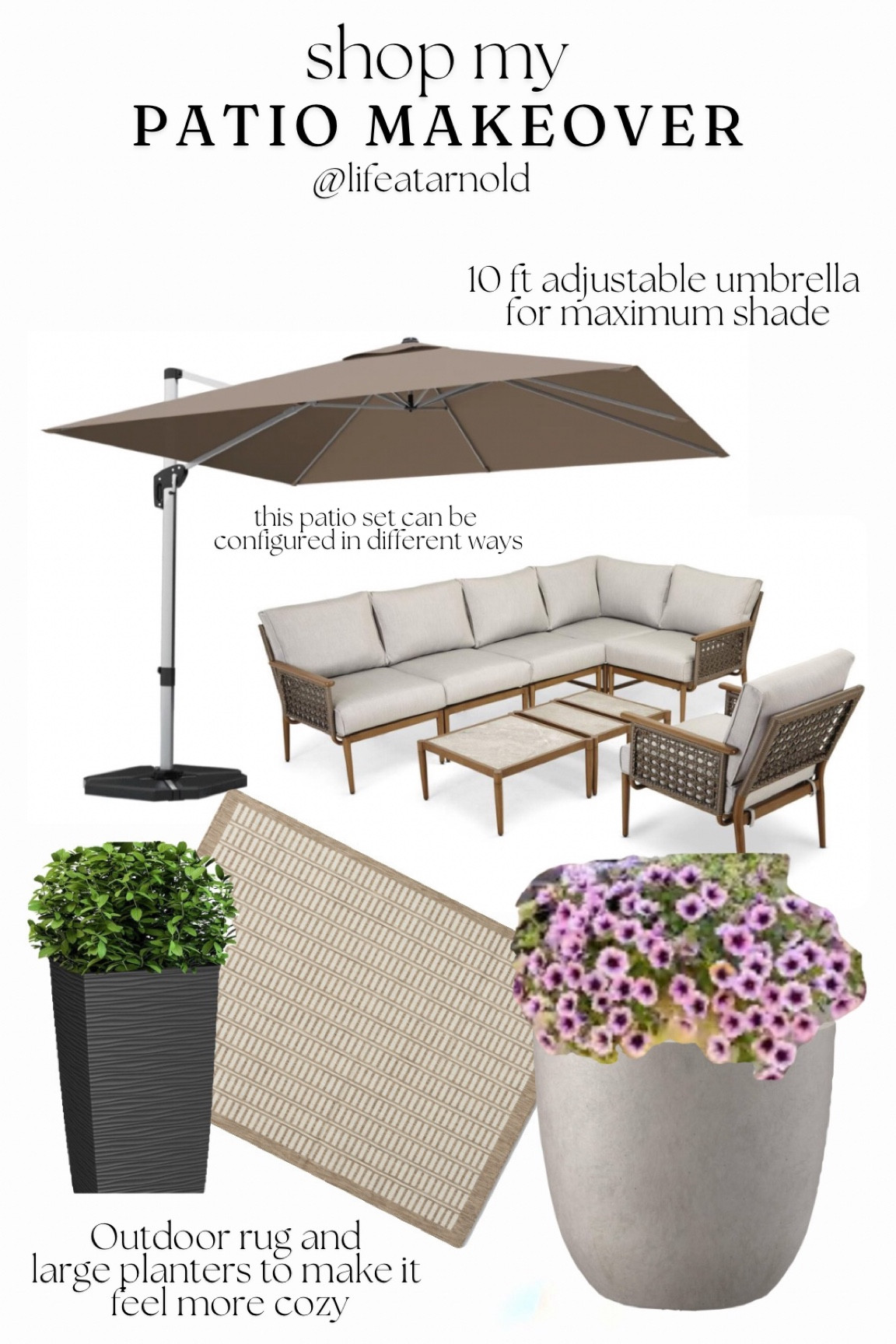Shop my patio makeover! We love this patio set because you can configure it to fit your space and needs & it’s now on sale! 

#LTKhome #LTKsummer #LTKsale