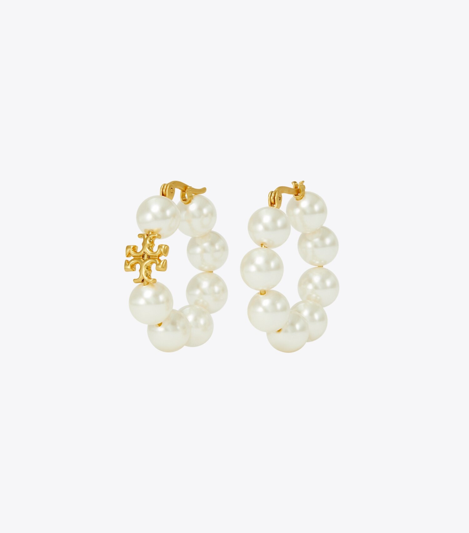 Kira Pearl Hoop Earring: Women's Designer Earrings | Tory Burch | Tory Burch (US)