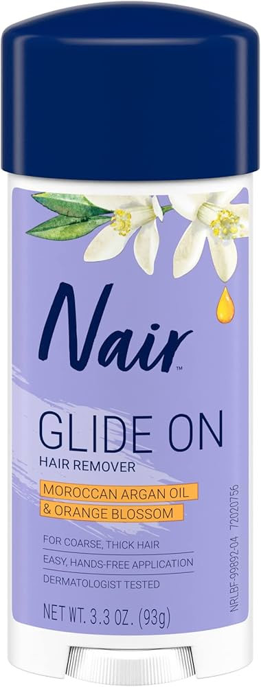 Nair Glide On Hair Removal Cream, Arm, Leg, and Bikini Hair Remover, Depilatory Cream, 3.3 Oz Sti... | Amazon (US)