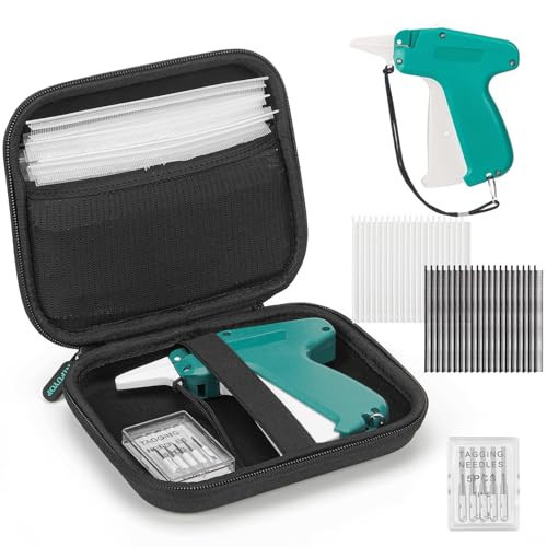 Mini Stitch Gun for Clothes, Mini Clothing Stitch Gun Speedy Cloth Fixer, Quick Cloth Sewing Stitch Gun, NIFUYOP Tagging Gun Kit with 2500 Black & 2500 White Fasteners, 6 Needles and Hard Case | Amazon (US)